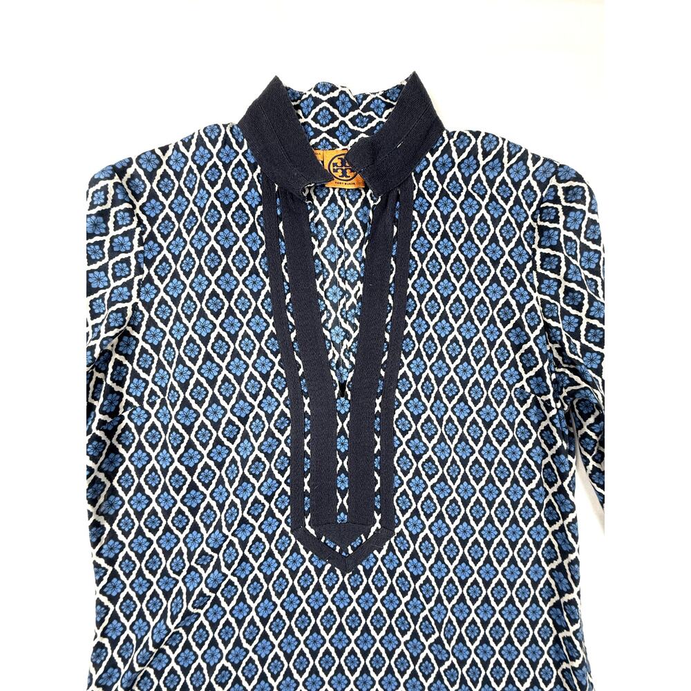 Tory Burch 100% Cotton Long Sleeve Sz 8 Tunic dress Cover Up Lightweight - Picture 4 of 13
